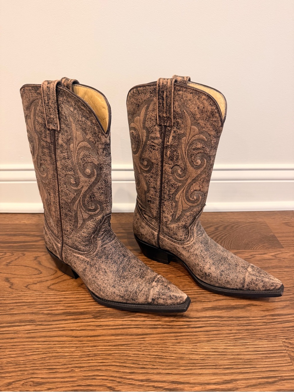 Western Cowboy Boots - Distressed Brown Women’s Leather Boots